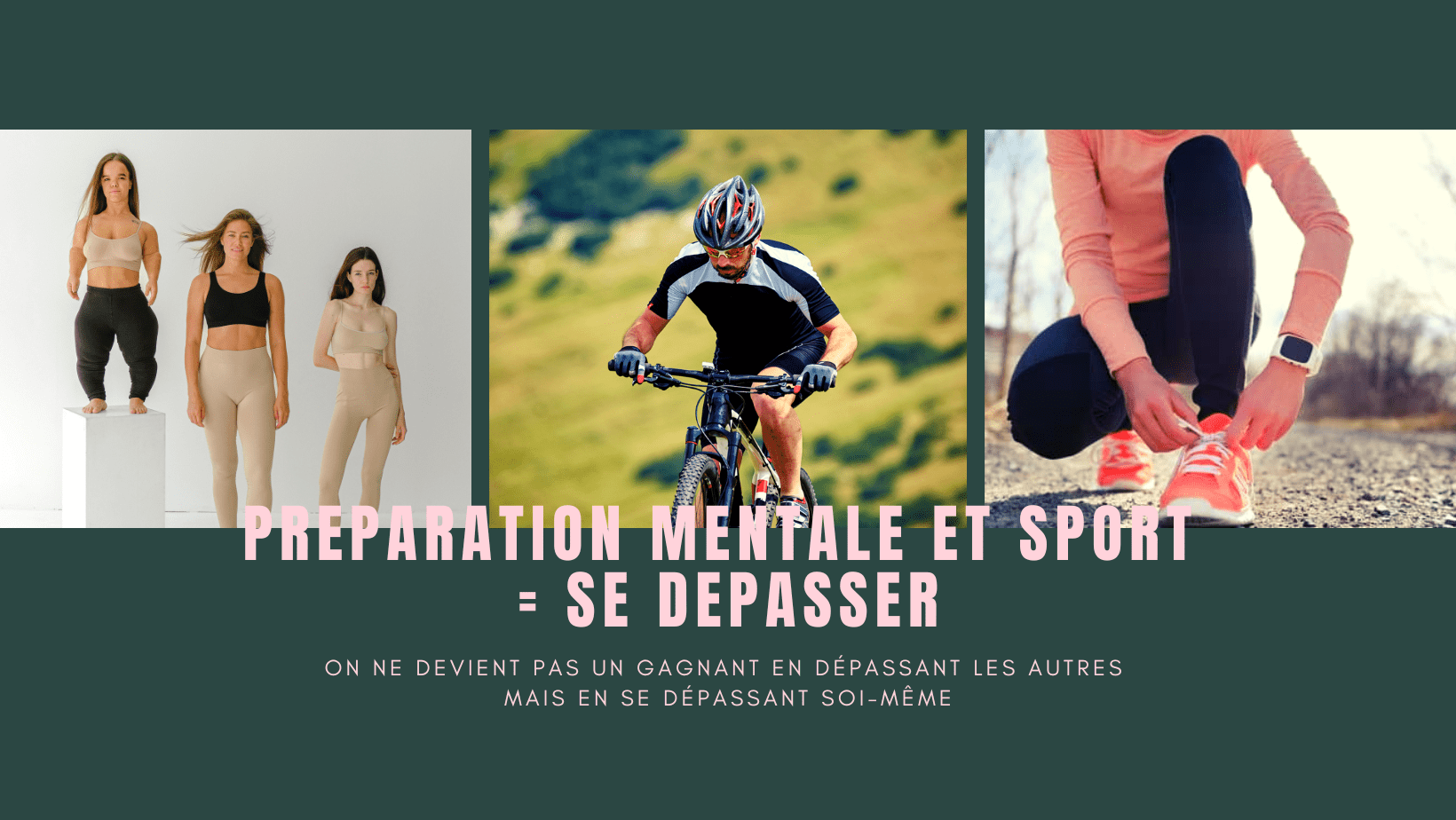Des individus de tous niveaux – athlètes, amateurs, et sportifs en reprise – se préparent mentalement à leurs défis sportifs, que ce soit en vélo, running ou autre discipline.