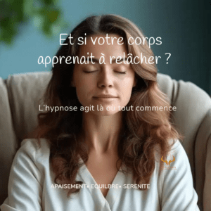 Femme en état de relaxation profonde grâce à l’hypnose pour réduire le stress