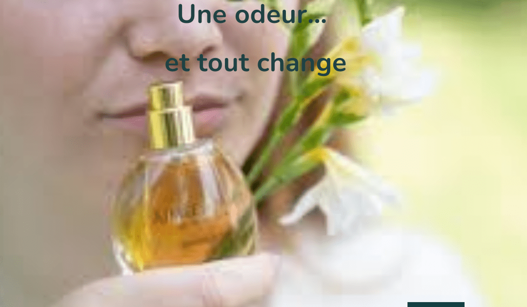 femme respirant une odeur apaisante