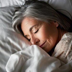 sommeil apaisé femme nuit calme repos