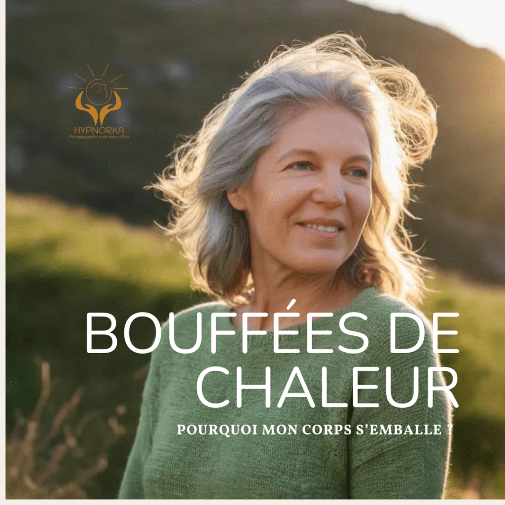 Femme ressentant des bouffées de chaleur à la ménopause