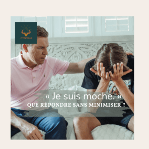Parent discutant avec son adolescent de l'image du corps