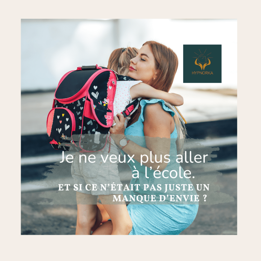 Enfant stressé à l'idée d'aller à l'école