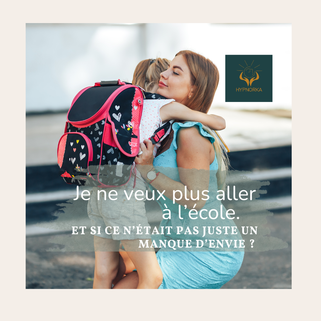 Enfant stressé à l'idée d'aller à l'école